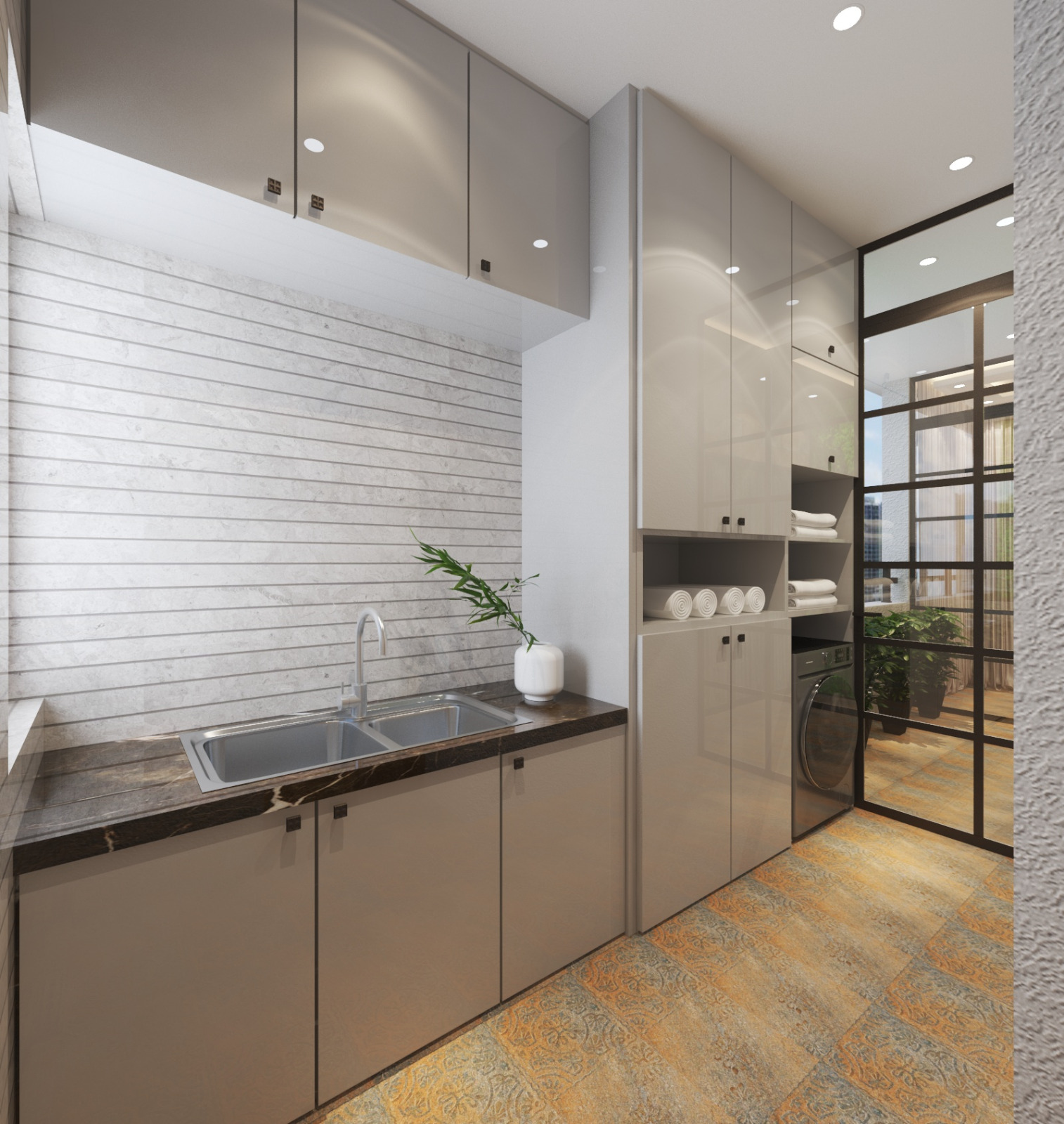 Elegant Bedroom Mood Rendering